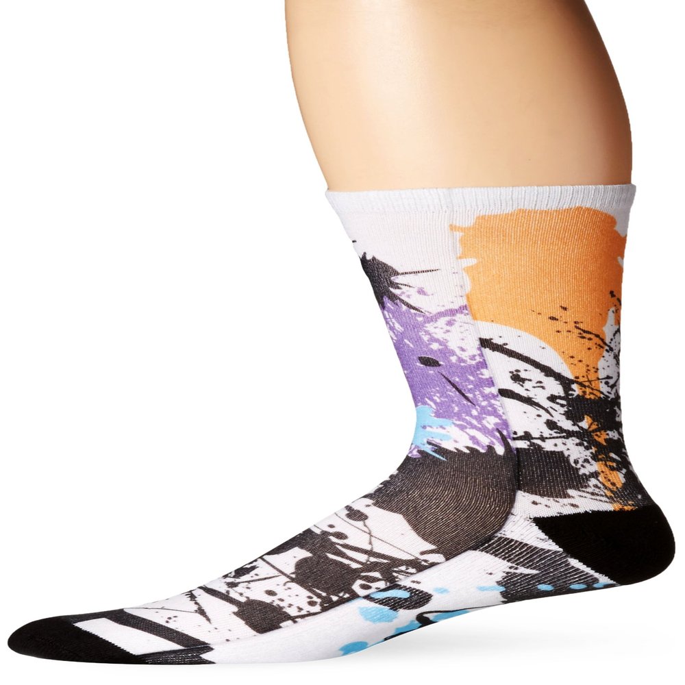 Bottoms Out Men's Printed Crew Socks, Multi, Sock Size:10-13/Shoe Size: 6-12/Sock Size:10-13/Shoe Size: 6-12