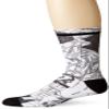 Bottoms Out Men's Printed Crew Socks, Black/White, Sock Size:10-13/Shoe Size: 6-12/Sock Size:10-13/Shoe Size: 6-12 view 1