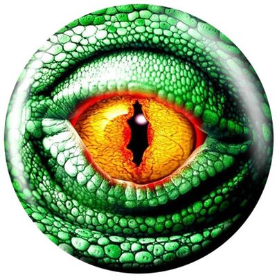 Brunswick Lizard Glow PRE-DRILLED Viz-A-Ball Bowling Ball (6lbs)