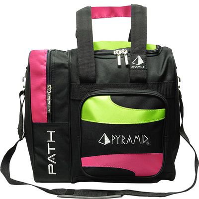Pyramid Path Deluxe Single Tote - Hot Pink/Lime Green