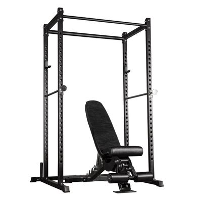 REP Fitness PR-1100 Power Rack Home Gym System, Compact Squat Cage with Multi-Grip Pull Up Bar, Adjustable, with Adjustable Bench AB-3000