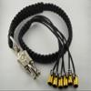25" Biker Get-back Whip - Panic Snap - Black-black Reflective Paracord view 2
