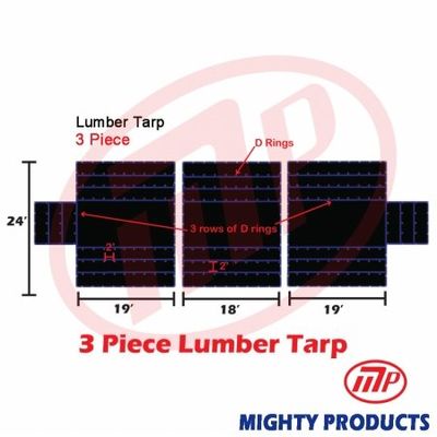 24' x 56' (3 PCS) Xtarps Truck Tarp - Lumber Tarp - Heavy Duty, Industrial Grade