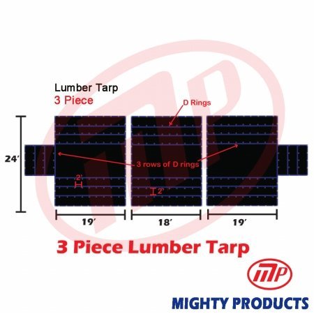 24' x 56' (3 PCS) Xtarps Truck Tarp - Lumber Tarp - Heavy Duty, Industrial Grade