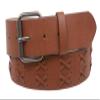 1 1/2" Snap on Cross Strap Leather Belt Size: M/L - 36 Color: Tan view 1