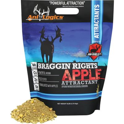 ANI-Logics Braggin Rights Apple Granular Attractant - with ANI-Shield TX4 (Vitamins, Probiotics, Chelated Minerals) - Attract, Pattern & Hold Whitetails - Use Alone or Mix with Corn - 6 lb