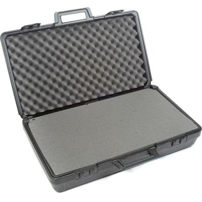 Black Plastic Protective Storage Cases with Pinch Tear Foam 27-1/2"x16"x7"