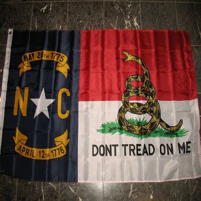 3x5 Gadsden Don't Tread On Me North Carolina NC State Flag 3'x5' Tea Party Banner with brass grommets