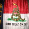 3x5 Gadsden Don't Tread On Me North Carolina NC State Flag 3'x5' Tea Party Banner with brass grommets view 3