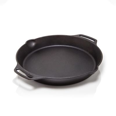 Petromax Cast Iron Fire Skillet for Kitchen or Camping, Pre-Seasoned Cookware for Campfire or Home Oven and Stove, Conducts Heat Evenly, Side Handles, 14"