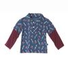 KicKee Pants Little-Boys Print Long Sleeve Double Layer Polo Shirts, Twilight Space Travel, 6-12 Months view 1
