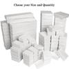888 Display - Pack of 10 Boxes of 2 5/8" x 1 1/2" x 1"H White Swirl Eggshell Finish Cotton Filled Jewelry Boxes view 2