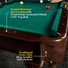 Barrington Billiards 7.5' ft Springdale Pool Table with Billiard Ball and Cue Stick Set view 3