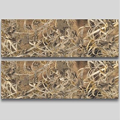 Corn Hole Decal Stripes camo Camouflage Grassland 12" W x 50" L Comes as Set of 2 Sticker Decal