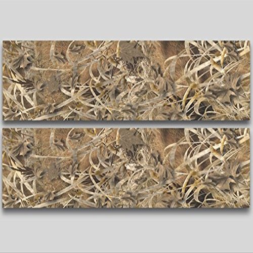 Corn Hole Decal Stripes camo Camouflage Grassland 12" W x 50" L Comes as Set of 2 Sticker Decal