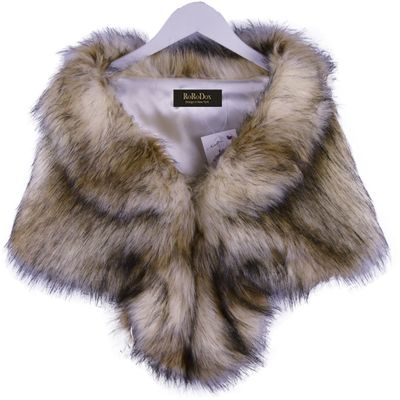 RoRoDox Warm Faux Fur Wedding Shawl Perfect for Wedding/party/show (Fox Color mixing)