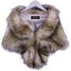 RoRoDox Warm Faux Fur Wedding Shawl Perfect for Wedding/party/show (Fox Color mixing) view 1