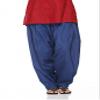 Plain Patiala Salwar Pants-100% Cotton-in Many Colours- Kameez Kurti Tunic Yoga Navy-Blue view 2