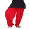 Plain Patiala Salwar Pants-100% Cotton-in Many Colours- Kameez Kurti Tunic Yoga Red view 2