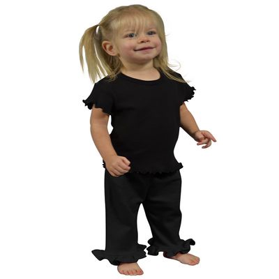 Monag Frill Bottom Pants 3-6M Black