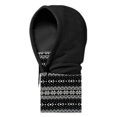 BIKMAN Outdoor Moutaineering Skiing Cycling Full Face Mask Hat Dustproof & Windproof Warm Balaclava Headwear (Black-Snowflake)