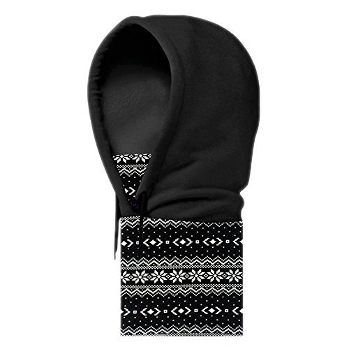 BIKMAN Outdoor Moutaineering Skiing Cycling Full Face Mask Hat Dustproof & Windproof Warm Balaclava Headwear (Black-Snowflake)