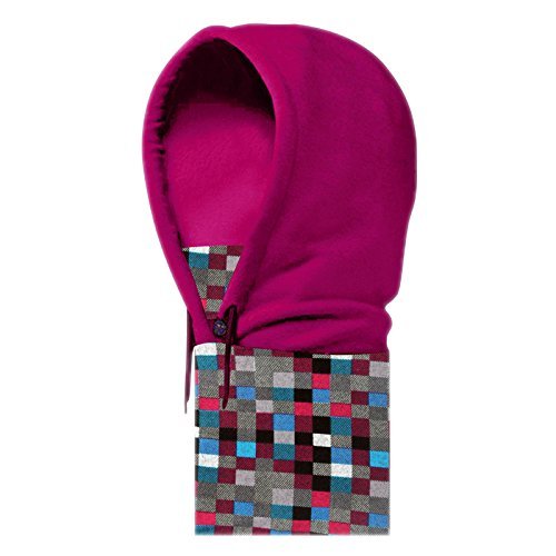 BIKMAN Outdoor Moutaineering Skiing Cycling Full Face Mask Hat Dustproof & Windproof Warm Balaclava Headwear (Rose red-bravais Lattice)