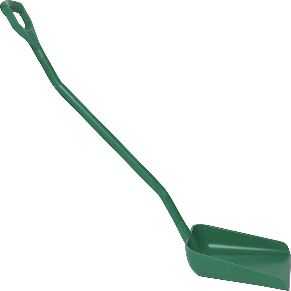 Vikan 56012 Green Polypropylene Ergonomic Hygienic Shovel, 38.5" Blade