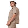 Adar Universal Scrubs for Men - Zippered Short Sleeved Scrub Jacket - 607 - Khaki - S view 3