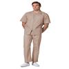 Adar Universal Scrubs for Men - Zippered Short Sleeved Scrub Jacket - 607 - Khaki - S view 4
