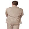 Adar Universal Scrubs for Men - Zippered Short Sleeved Scrub Jacket - 607 - Khaki - XS view 2