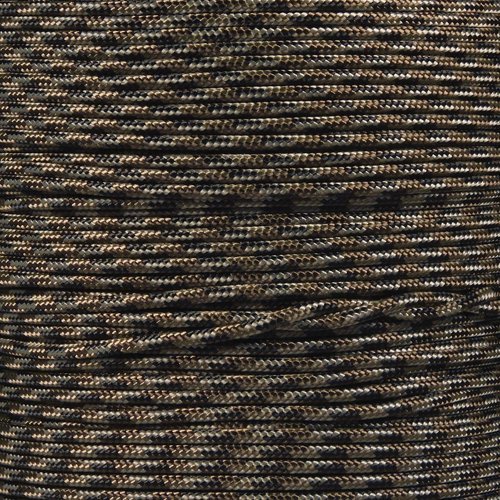 Crafting Cord 325 LB Tensile Strength 3 Strand Core Paracord Spools - 250 Foot and 1000 Foot Size Options (Brown Camo, 1000 Feet)