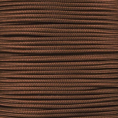 Crafting Cord 325 LB Tensile Strength 3 Strand Core Paracord Spools - 250 Foot and 1000 Foot Size Options (Chocolate Brown, 1000 Feet)