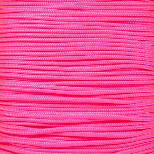 Crafting Cord 325 LB Tensile Strength 3 Strand Core Paracord Spools - 250 Foot and 1000 Foot Size Options (Neon Pink, 1000 Feet)