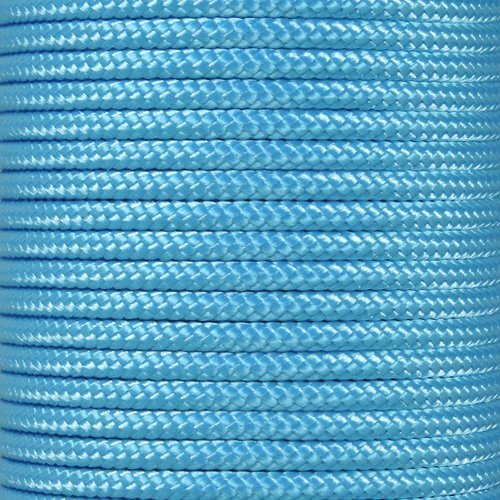 Crafting Cord 325 LB Tensile Strength 3 Strand Core Paracord Spools - 250 Foot and 1000 Foot Size Options (Neon Turquoise, 1000 Feet)