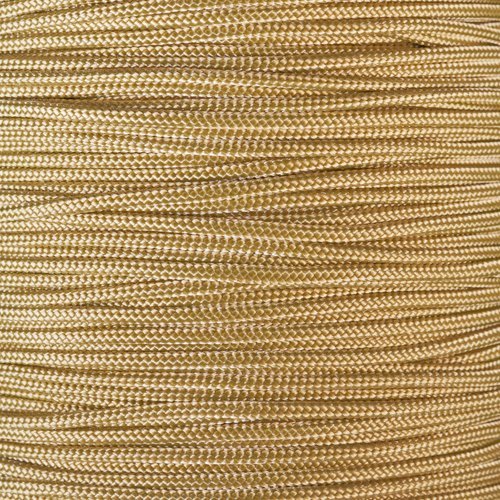 Crafting Cord 325 LB Tensile Strength 3 Strand Core Paracord Spools - 250 Foot and 1000 Foot Size Options (Gold, 250 Feet)