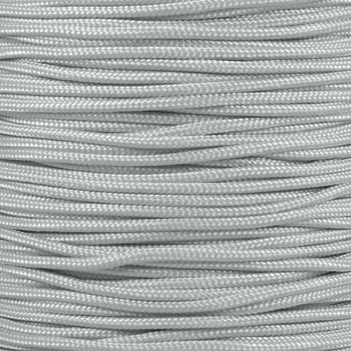 Crafting Cord 325 LB Tensile Strength 3 Strand Core Paracord Spools - 250 Foot and 1000 Foot Size Options (Silver Gray, 1000 Feet)
