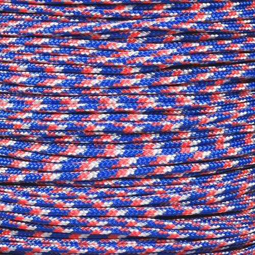 Crafting Cord 325 LB Tensile Strength 3 Strand Core Paracord Spools - 250 Foot and 1000 Foot Size Options (USA Camo, 1000 Feet)