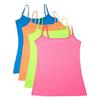 4 Pack: Active Basic Cami Tanks (Small, N.Pink/N.Orange/N.Yellow/Blue) view 1