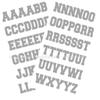 Sports Helmet Letters Only 1" by Chalkallaboutit Baseball, Hockey, Football and lacross (Silver Metallic) view 1