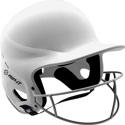 RIP-IT | Vision Pro Softball Batting Helmet with Face Mask | Matte White | S/M | Lightweight Womens Sport Equipment
