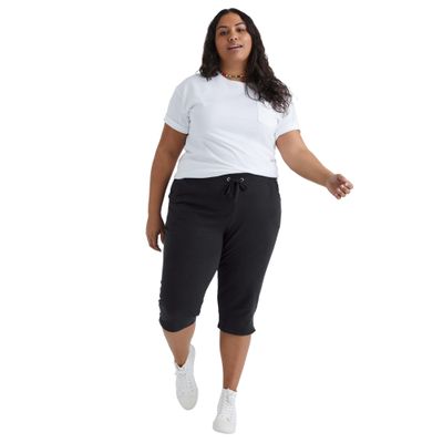 Just My Size Women's Plus-SizeFrench Terry Capri with Pockets