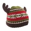 Floso Childrens/Kids Fairisle Moose Winter Beanie Hat with Antlers (One Size) (Pink/Purple) view 4