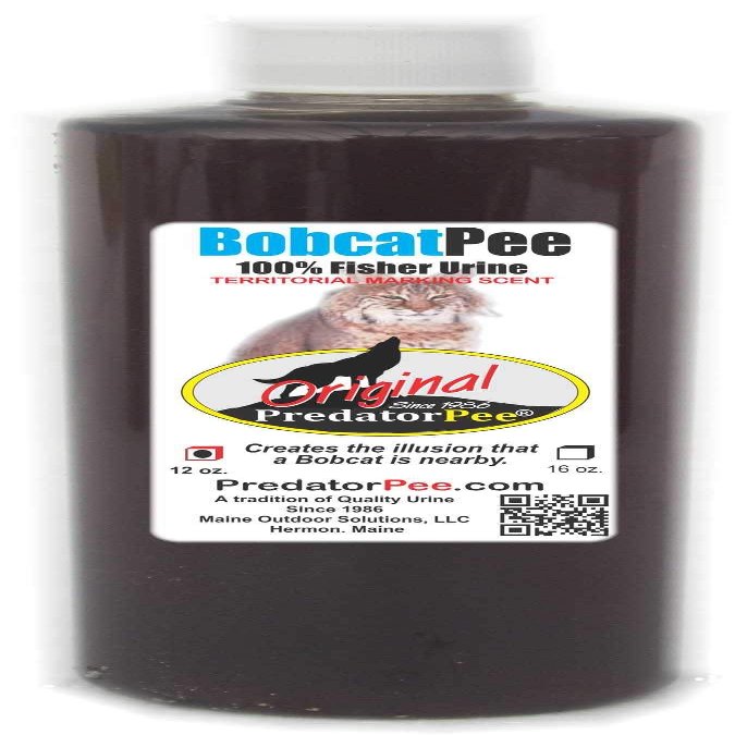 PredatorPee 100% Bobcat Urine - Territorial Marking Scent - Creates Illusion That Bobcat is Nearby - 12 oz