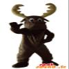 Large Brown Caribou Pet with a Large Wood view 1