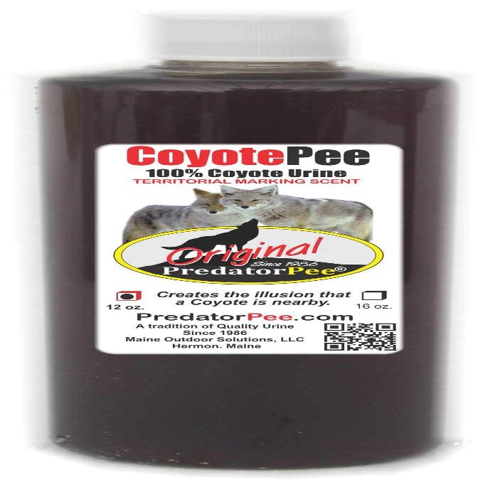 PredatorPee 100% Coyote Urine - Territorial Marking Scent - Creates Illusion That Coyote is Nearby - 12 oz