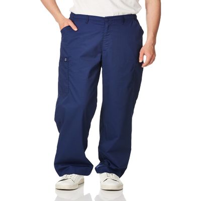 WonderWink Men's Cargo Pant, Navy, Small Tall