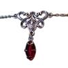 Moon Maiden Jewelry Silver Elven Lily Circlet w/Ruby Red Stone view 1