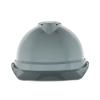 MSA 10034033 V-Gard 500 Cap Style Safety Hard Hat With 6-Point Fas-Trac III Ratchet Suspension | Polyethylene Shell, Self Adjusting Crown Straps - Standard Size in Navy/Gray view 4