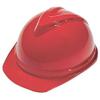 MSA Red Polyethylene Cap Style Hard Hat With 6 Point Ratchet Suspension view 1